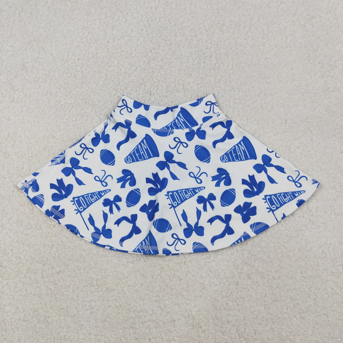 GLK0138 Baby Girls Hot Blue Bows Go Team Yoga Skirt Shorts Bottom D 1023