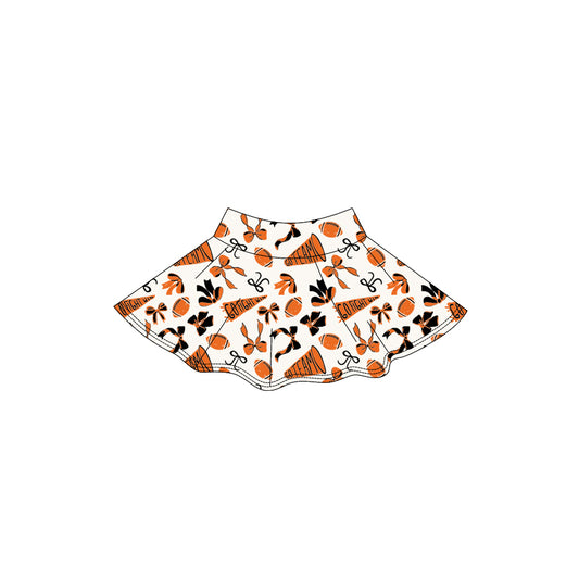 presale GLK0140 Baby Girls Orange Black Bows Go Team Yoga Skirt Shorts Bottom D 906