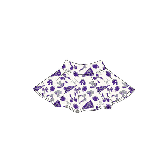 presale GLK0142 Baby Girls Purple Bows Go Team Yoga Skirt Shorts Bottom D 906