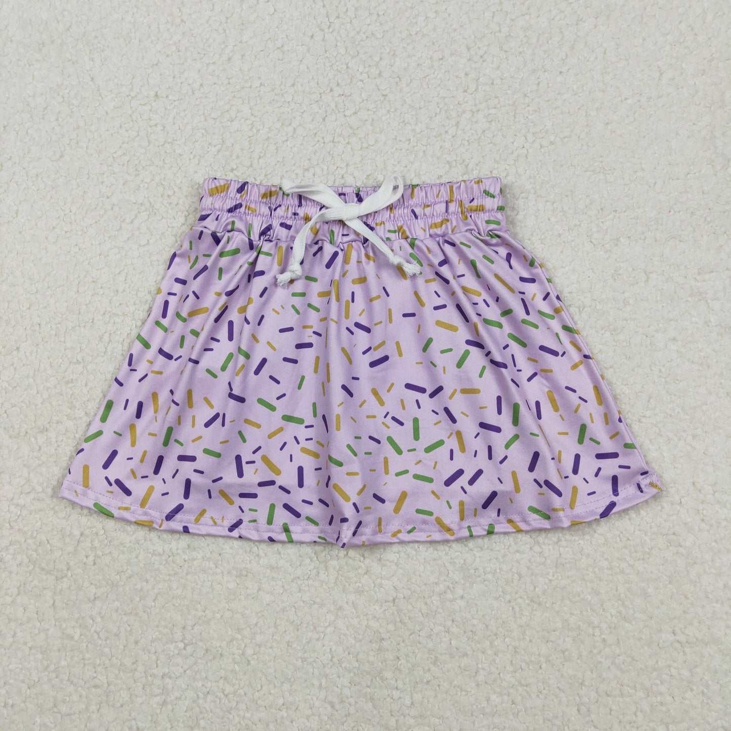 Baby Girls Purple Sprinkles Team Skirt Shorts Set Bottom Outfit for Infants Toddler Girls Purple Polka Dot Skirt with Shorts
