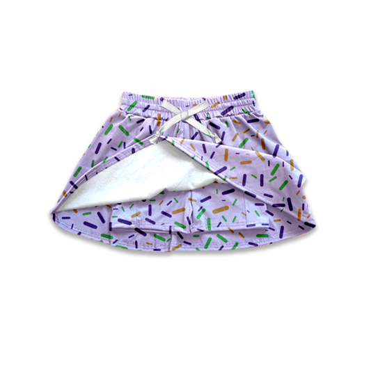 presale GLK0144  Baby Girls Purple Sprinkles Team Skirts Shorts Bottom D 918