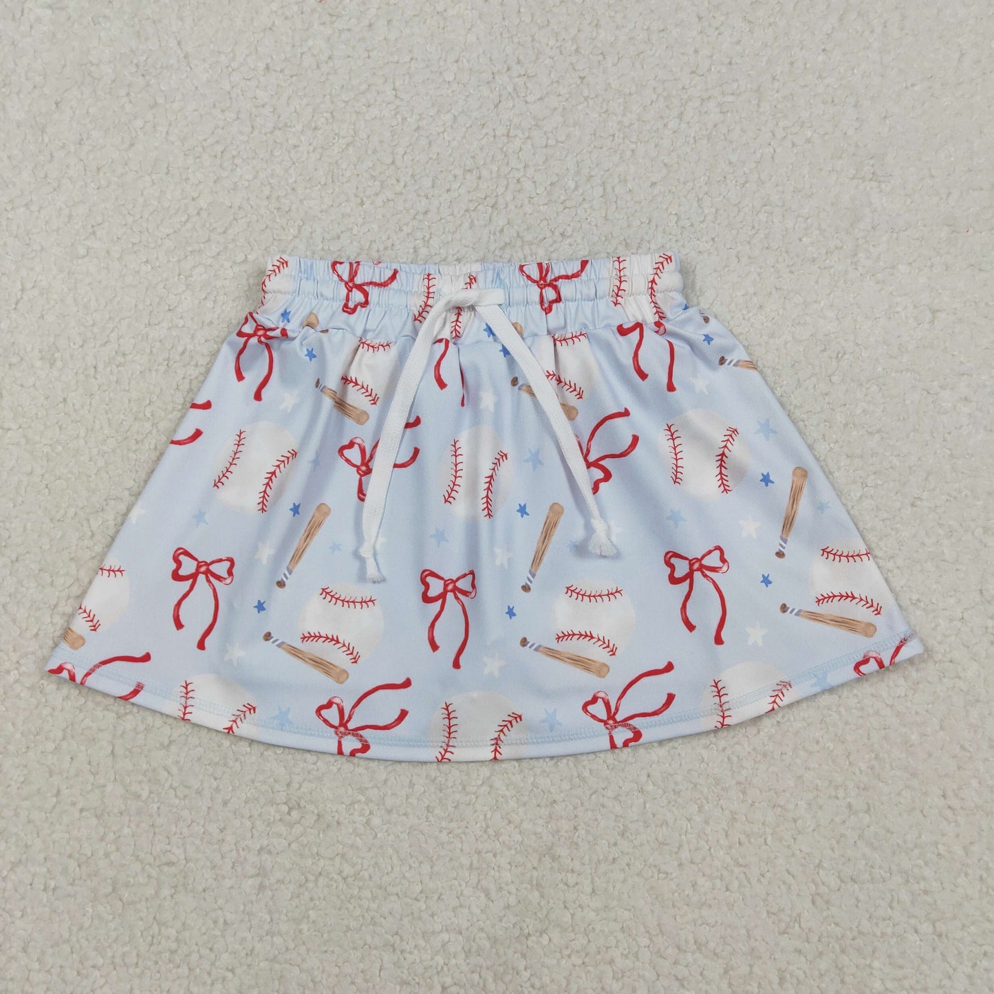 Baby Girls Bow Baseball Team Yoga Active Skirt Shorts Bottom Outfit Set Cute Children's Clothing for Girls