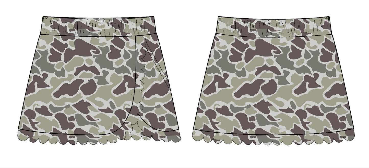 presale SGLK0171  Baby Girls Grey Camo Southern Yoga Skirts Bottom  D 1103