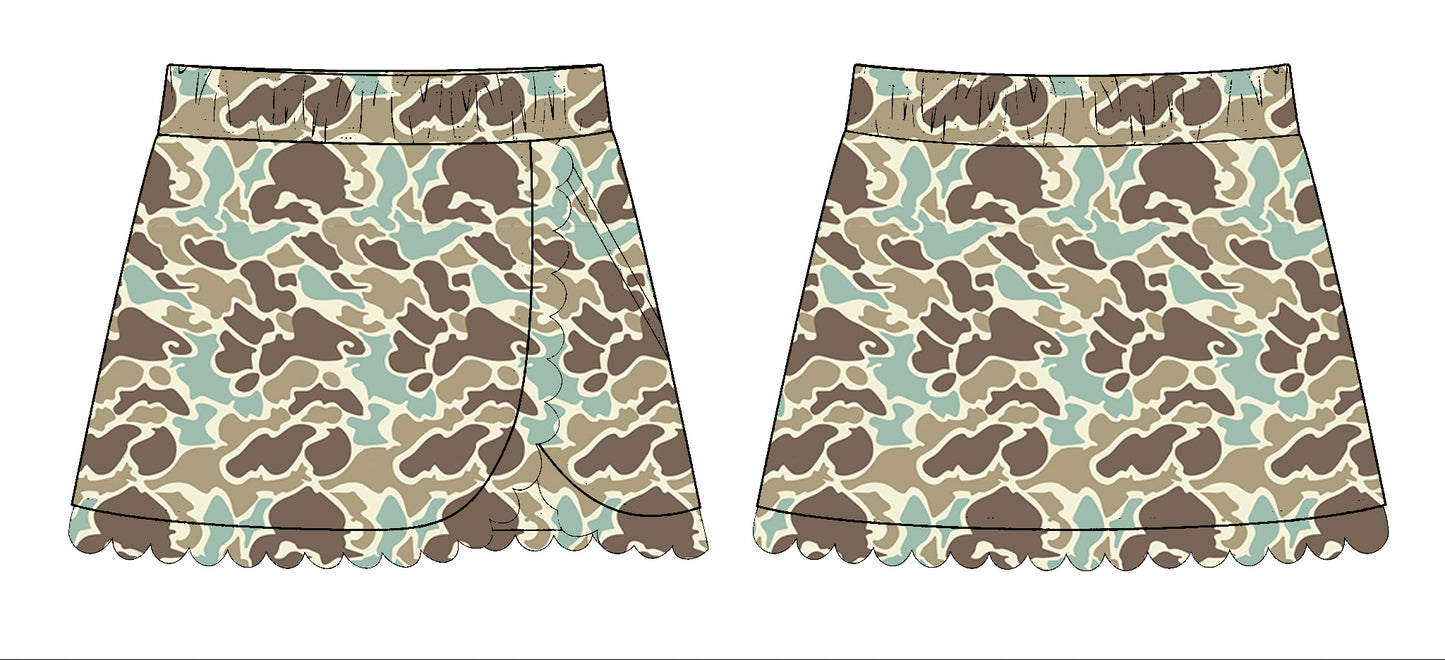 presale GLK0174 Baby Girls Khaki Camo Southern Yoga Skirts Bottom D 1103