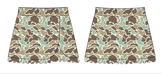 presale GLK0174 Baby Girls Khaki Camo Southern Yoga Skirts Bottom D 1103