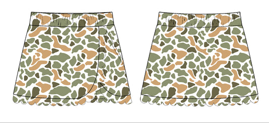 presale GLK0177 Baby Girls Green Orange Camo Southern Yoga Skirts Bottom D 1103