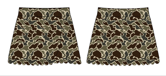 presale GLK0178 Baby Girls Dark Khaki Camo Southern Yoga Skirts Bottom D 1103