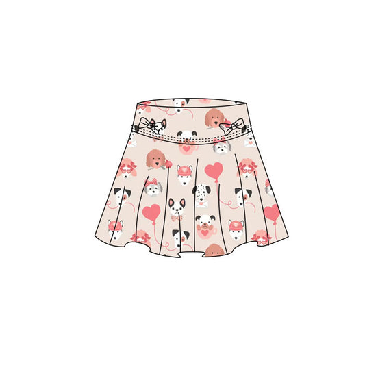 presale GLK0184 Baby Girls Dogs Hearts Bows Yoga Skirt Shorts Bottom D 1119