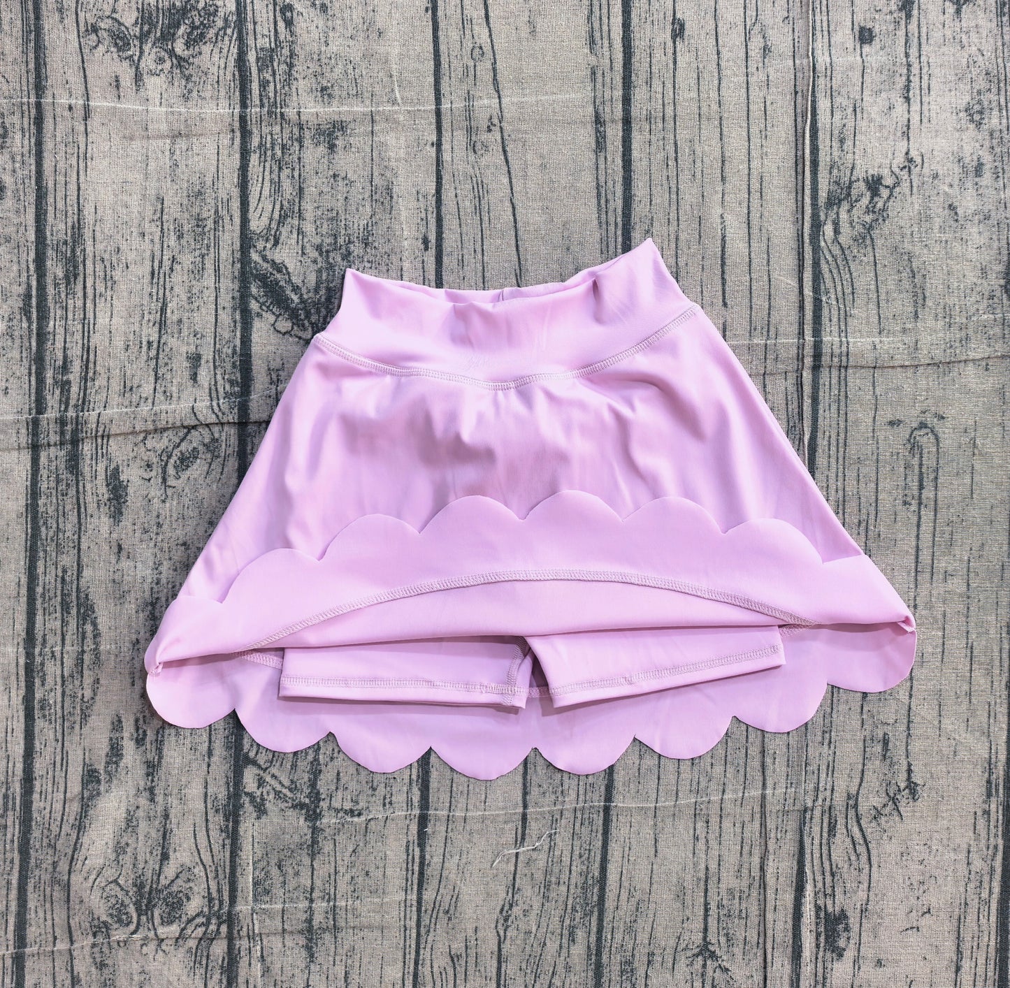 Pre order solid lavender athletic scallop skort
