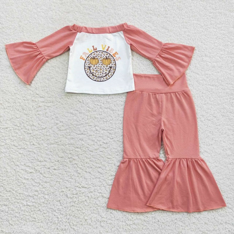 GLP0624 Smile Pumpkin Long Sleeve Brown Pantsuit