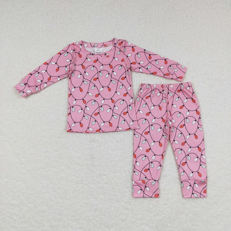 GLP0888 Lantern pink long sleeve trousers suit