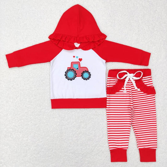 GLP0913 Baby Girls Valentine's Day Hoodie Top Outfit
