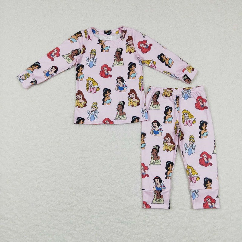 GLP0970 girls Pink Long Sleeve Pants Suit