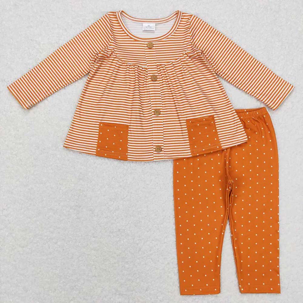 Sibling Baby Girls Fall Floral Pocket Tunic Legging Pants Clothing Sets  D 6.25
