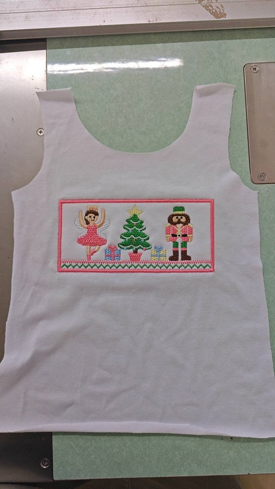 GLP1236 Christmas Tree Nutcracker White Long Sleeve Pink Pants Suit