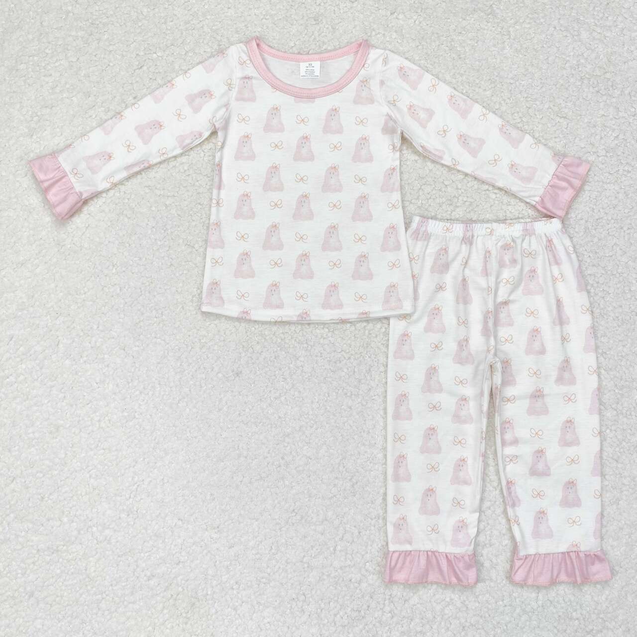 GLP1311 Bamboo pink ghost pajama set