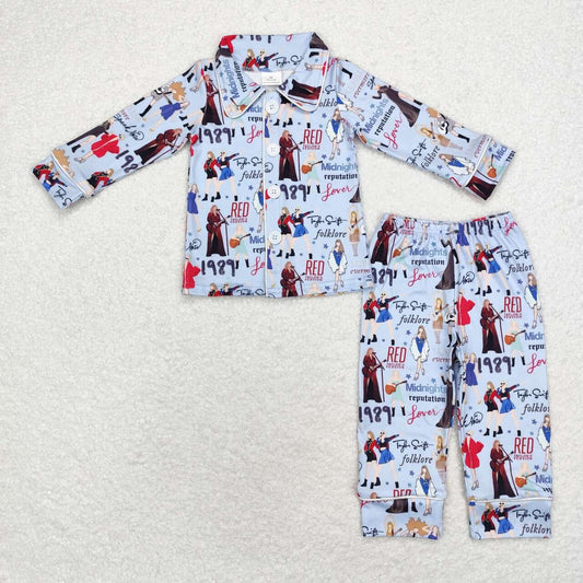 GLP1339 1989 Blue Long Sleeve Long Pants Pajama Set