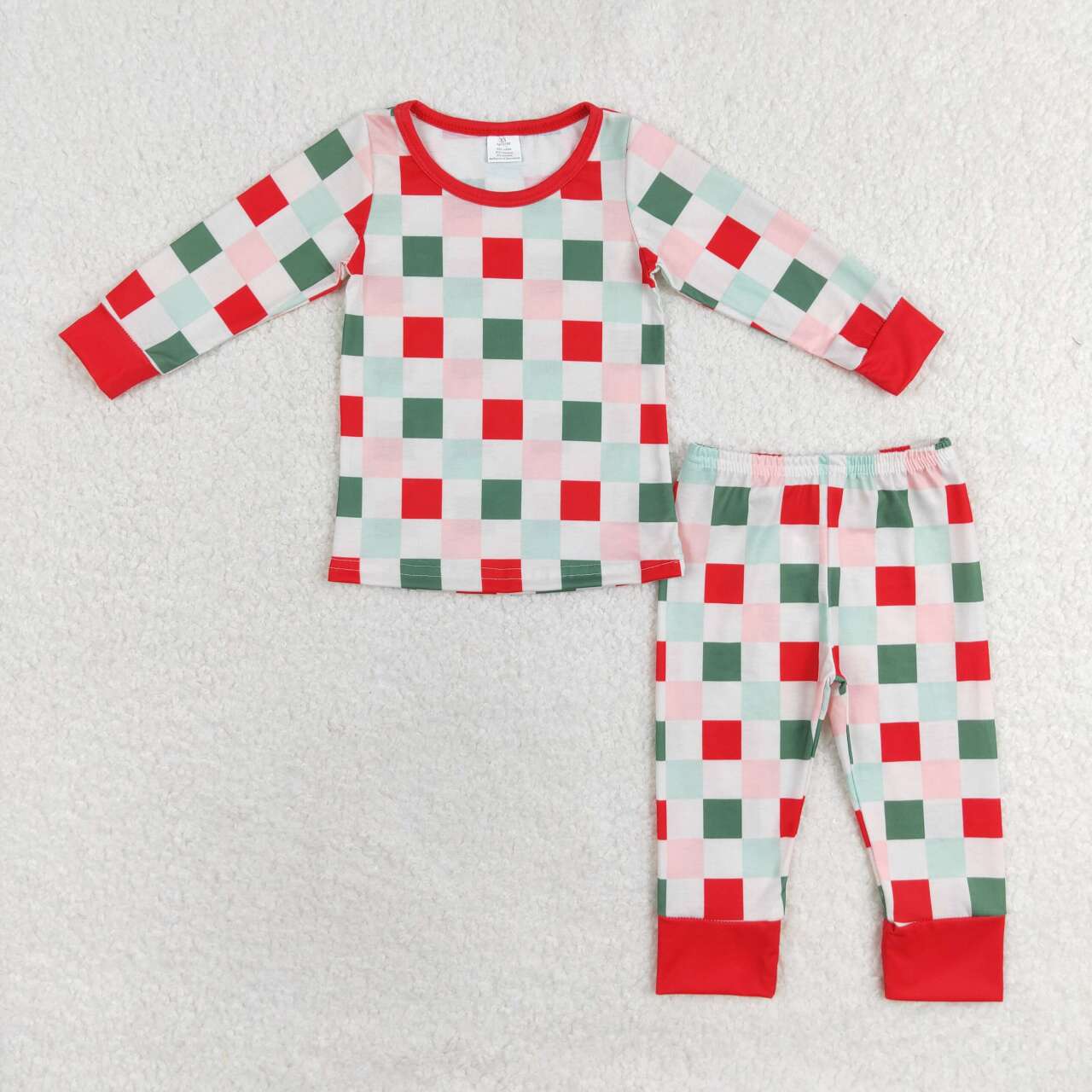 GLP1352 Christmas Checkered Long Sleeve Pajama Set