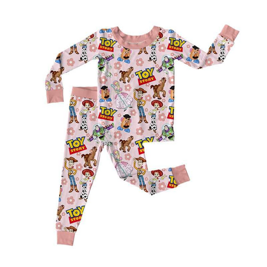 presale GLP1361 Floral pink long-sleeved trousers pajama set