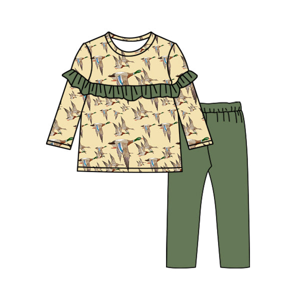 presale GLP1546 Duck Lace Beige Long Sleeve Pants Set  2024 7.11