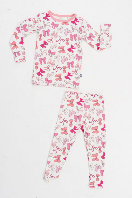 presale GLP1616 Bow pattern long sleeve and long pants pajama set 2024 7.19