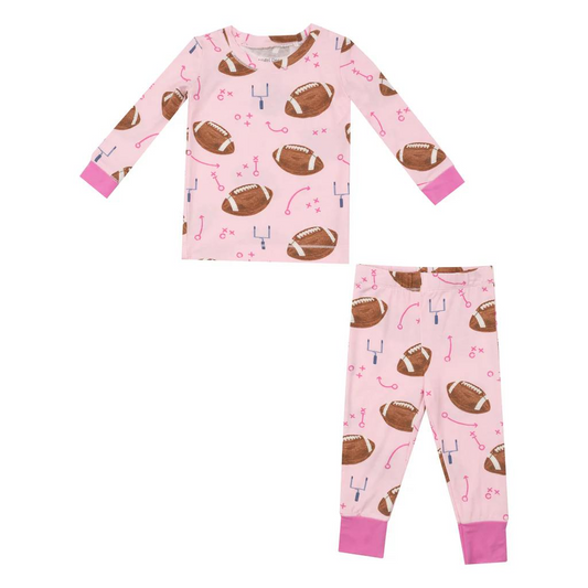 presale GLP1617 Pink Rugby Symbol Long Sleeve Long Pants Pajama Set 2024 7.19