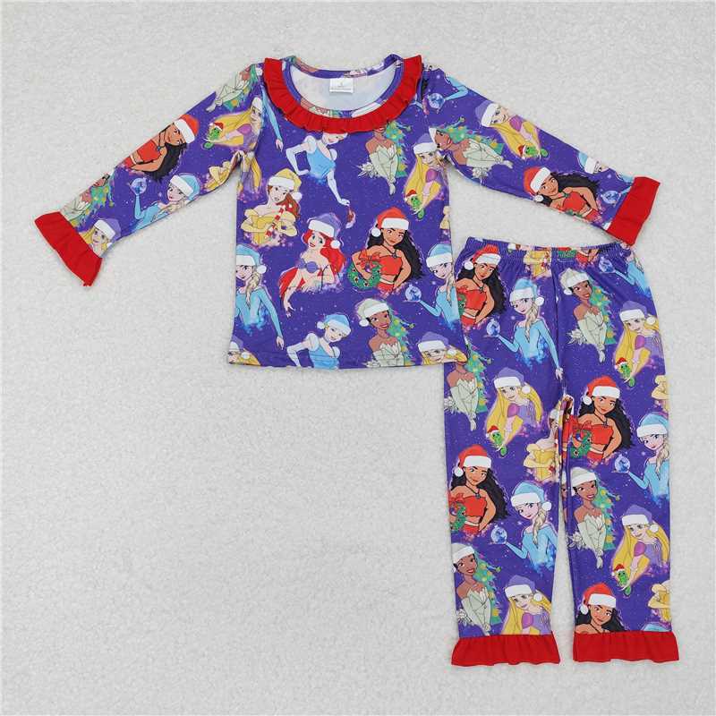 Match Baby Girls Christmas Princess Dresses Rompers Pajamas Clothes Sets