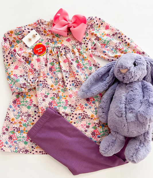 presale GLP1817 Floral long-sleeved purple trouser suit 2024 8.16