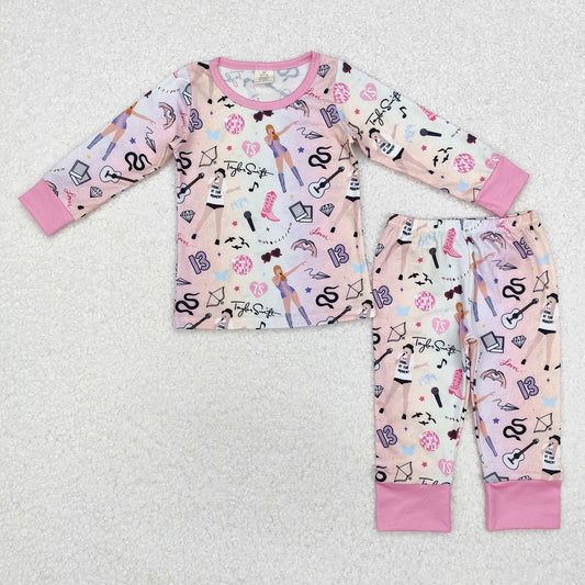 GLP1844 Bamboo Colorful long-sleeved and long-pants pajama set