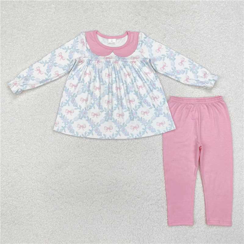 Match Baby Girls Flowers Bows Dresses Clothes Sets