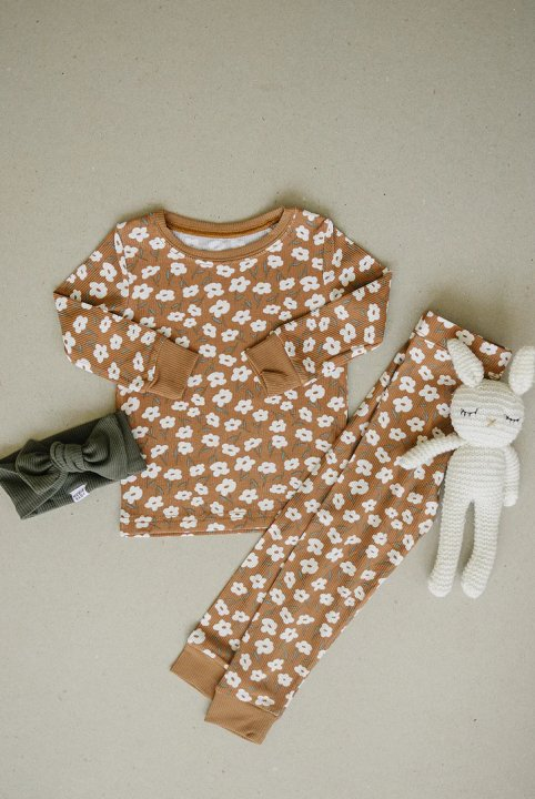 presale GLP1889  Brown floral long-sleeved trousers pajama set  2024 8.29