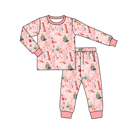 presale GLP1904 Christmas pink long-sleeved trousers pajama set  2024 8.31