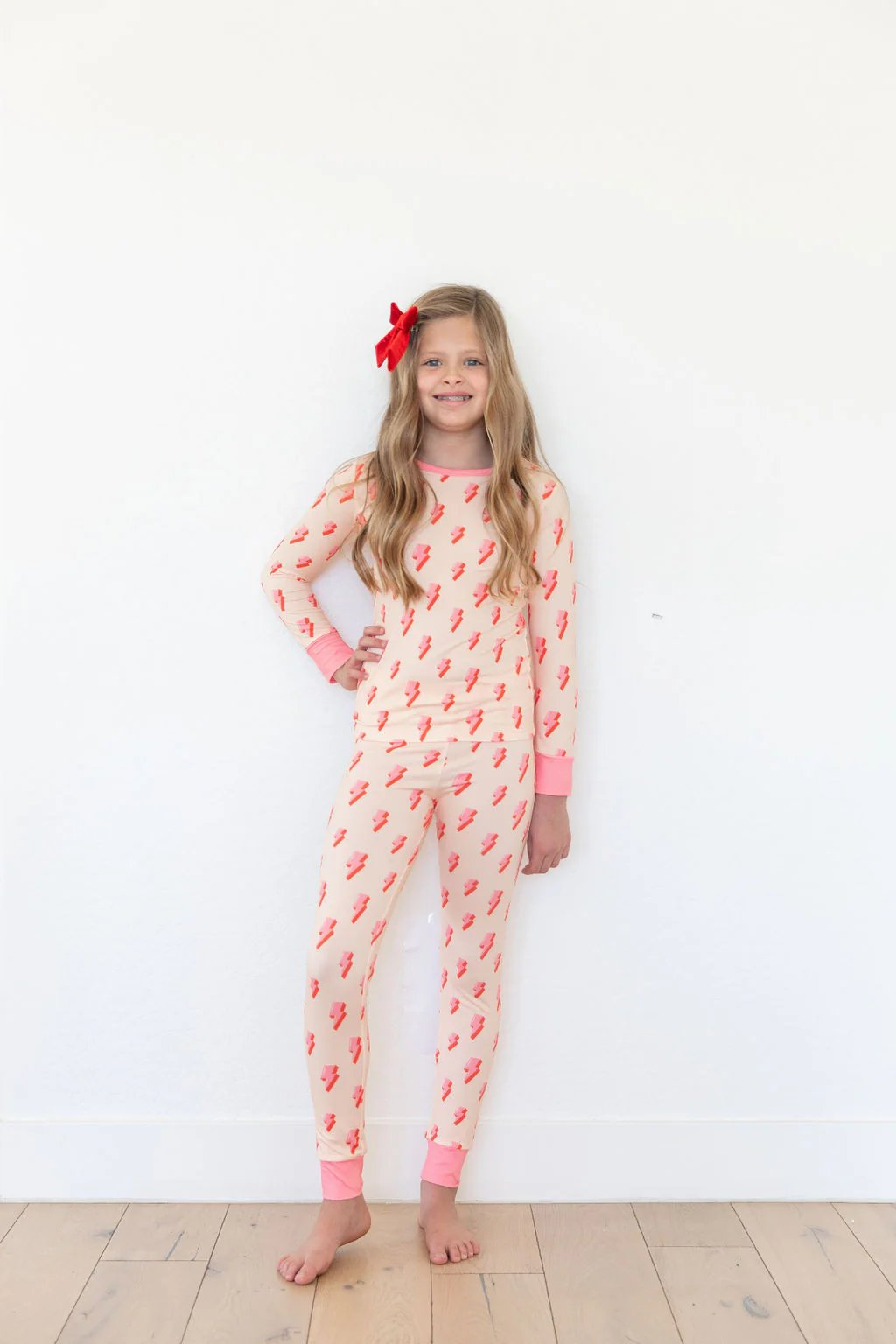 presale GLP2012 Pink Lightning Long Sleeve Long Pants Pajama Set   2024 9.13