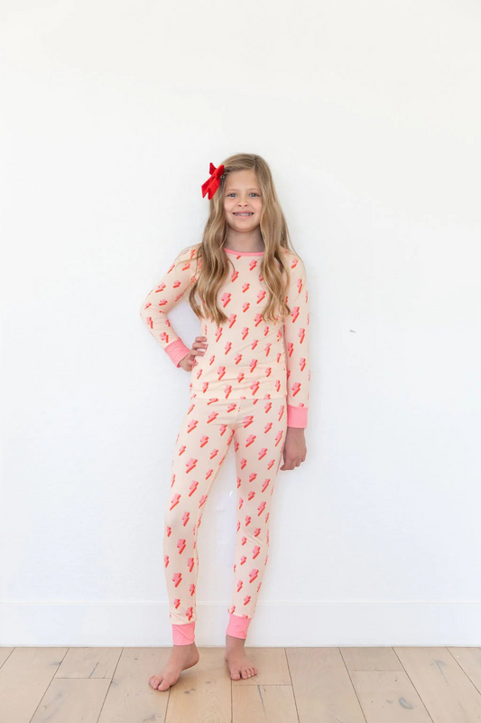 presale GLP2012 Pink Lightning Long Sleeve Long Pants Pajama Set 2024 9.13