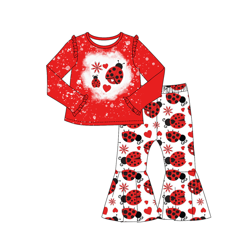 presale GLP2014 Love Heart Ladybug Red Lace Long Sleeve Pants Set 2024 9.13