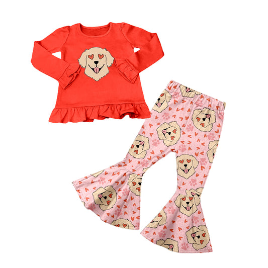 presale GLP2015  Love Puppy Red Lace Long Sleeve Pink Pants Suit  2024 9.13