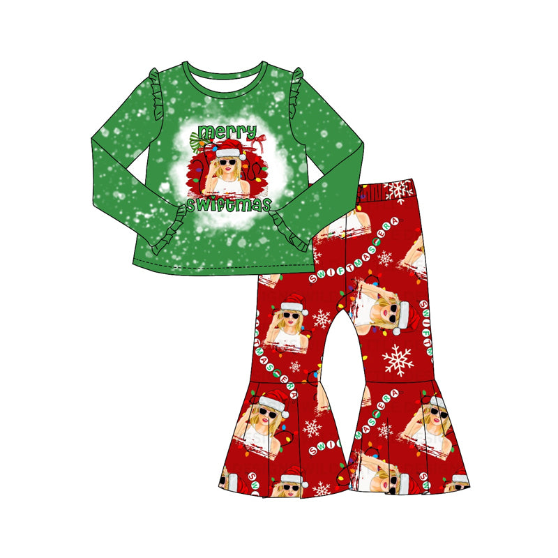 presale GLP2027  Christmas Green Lace Red Trousers Set 2024 9.16