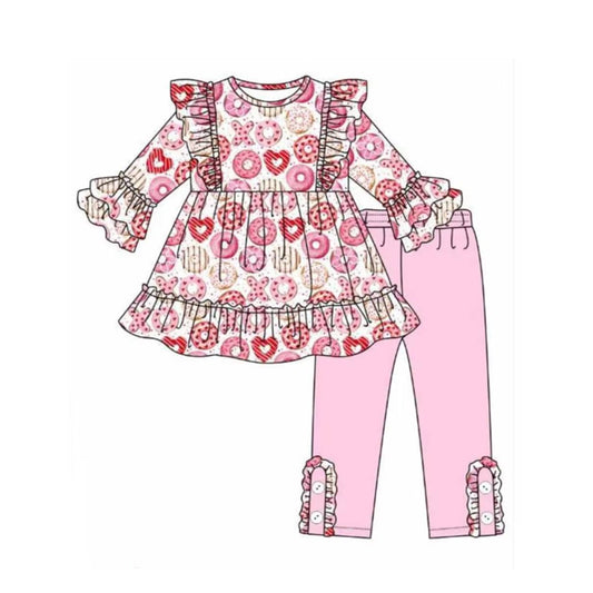 presale GLP2183 Pink Lace Bow Long Sleeve Pants Set 2024 10.10