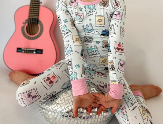 Presale GLP2220 Photo Love Heart Pink Edge Long Sleeve Long Pants Pajama Set 2024 10.25