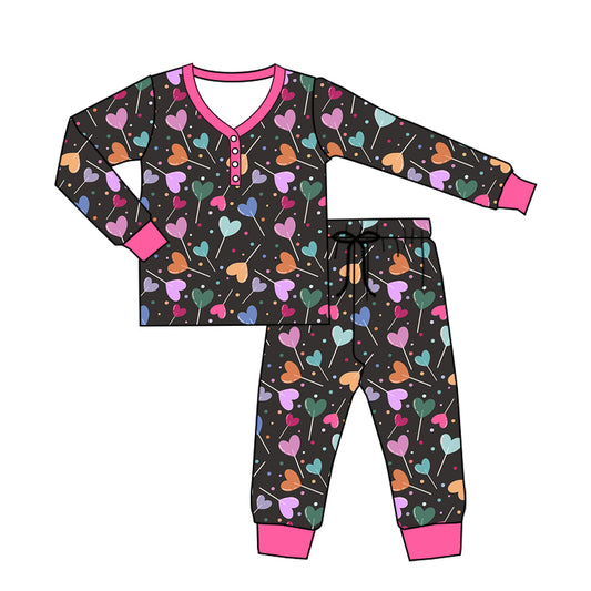 presale GLP2276 Adult Women Valentine's Day Love Lollipop Long Sleeve Long Pants Pajamas Set 2024 11.25