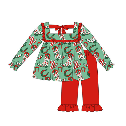 presale GLP2355 Christmas boots cactus tunic pants western girls clothes D 5.15