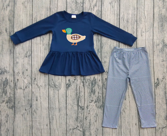 presale GLP2595 Baby Girls Navy Long Sleeves Ducks Tunic Legging Pant Set D 7.15