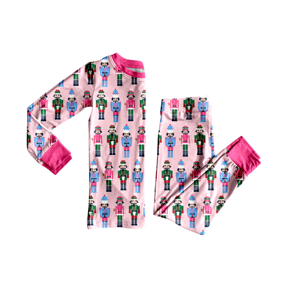 presale GLP2747 Baby Girls Colorful Soldiers Plaid Top Pant Pajamas Set D 904