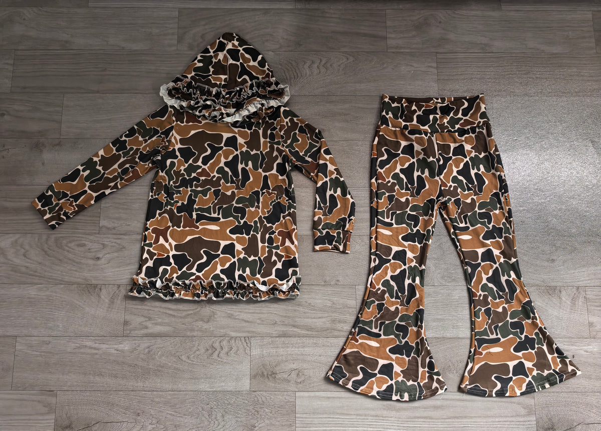 Pre order camo hoodie outfit girl clothing