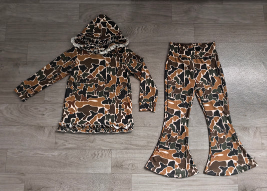 Pre order camo hoodie outfit girl clothing