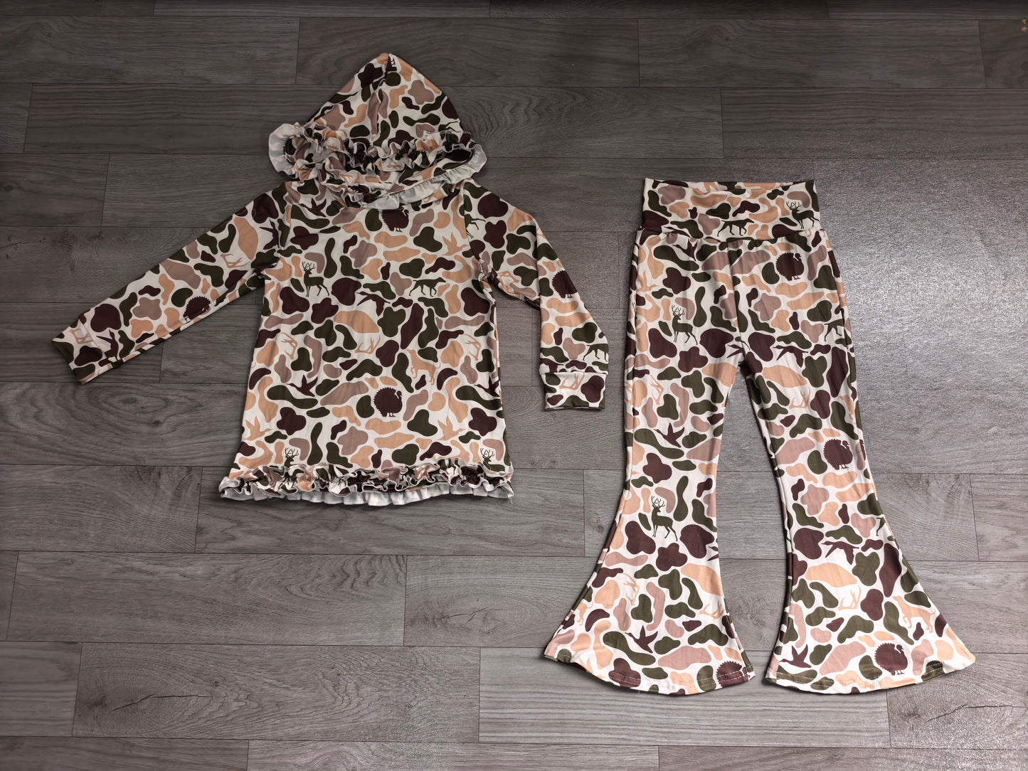 Pre order camo hoodie outfit girl clothing