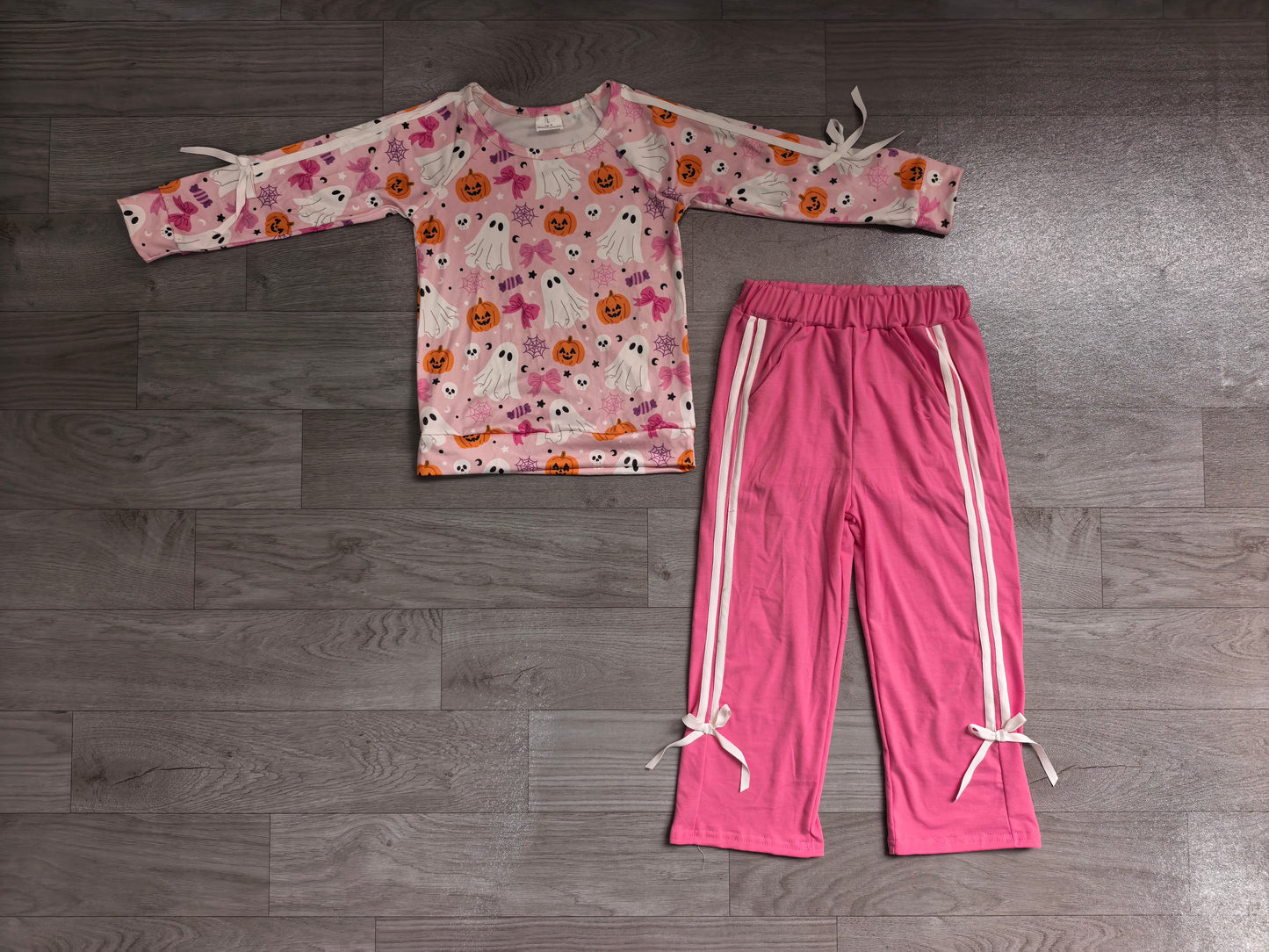 Pre order halloween pumpkin ghost pants set