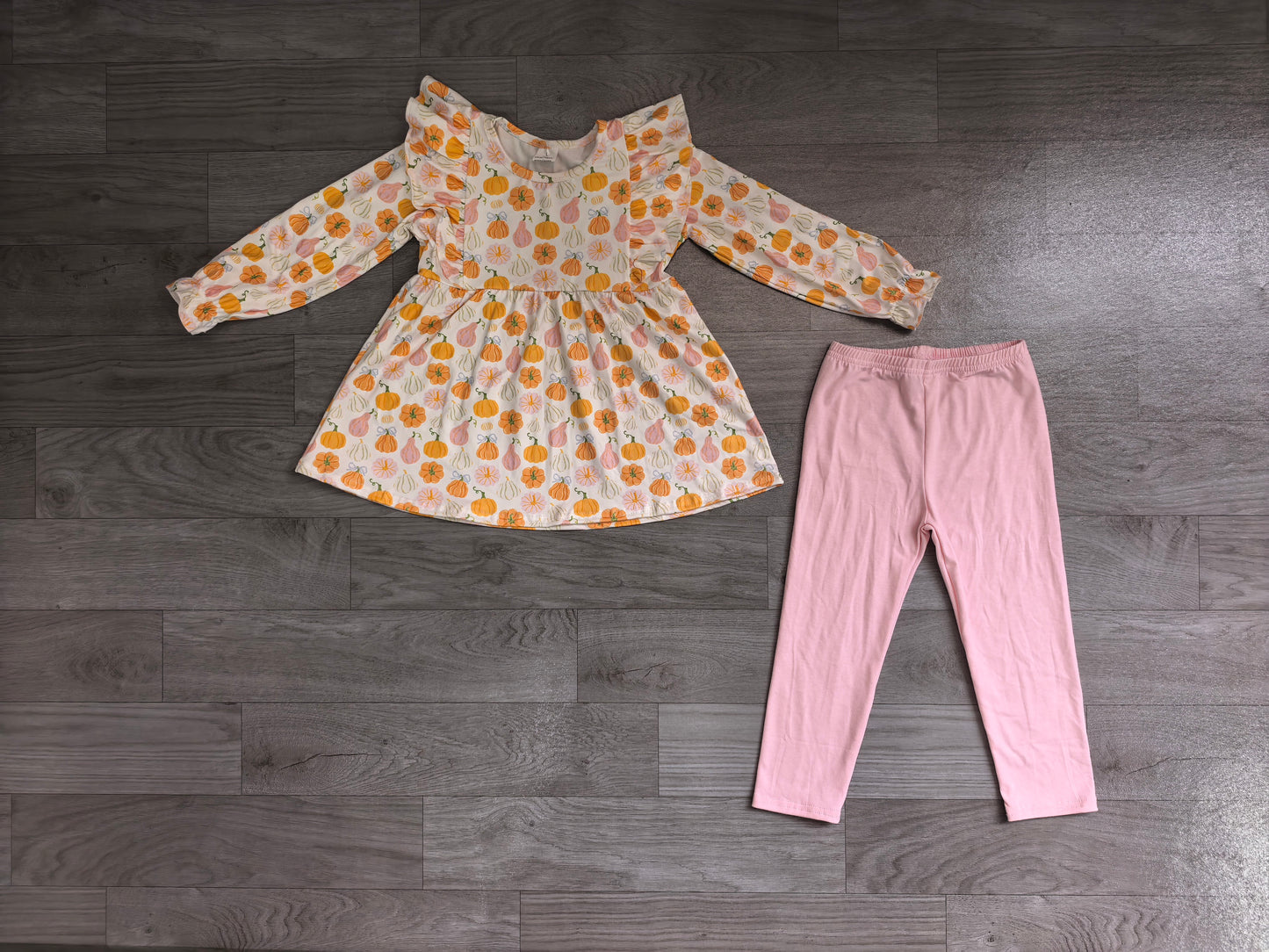 Pre order fall pumpkin legging set