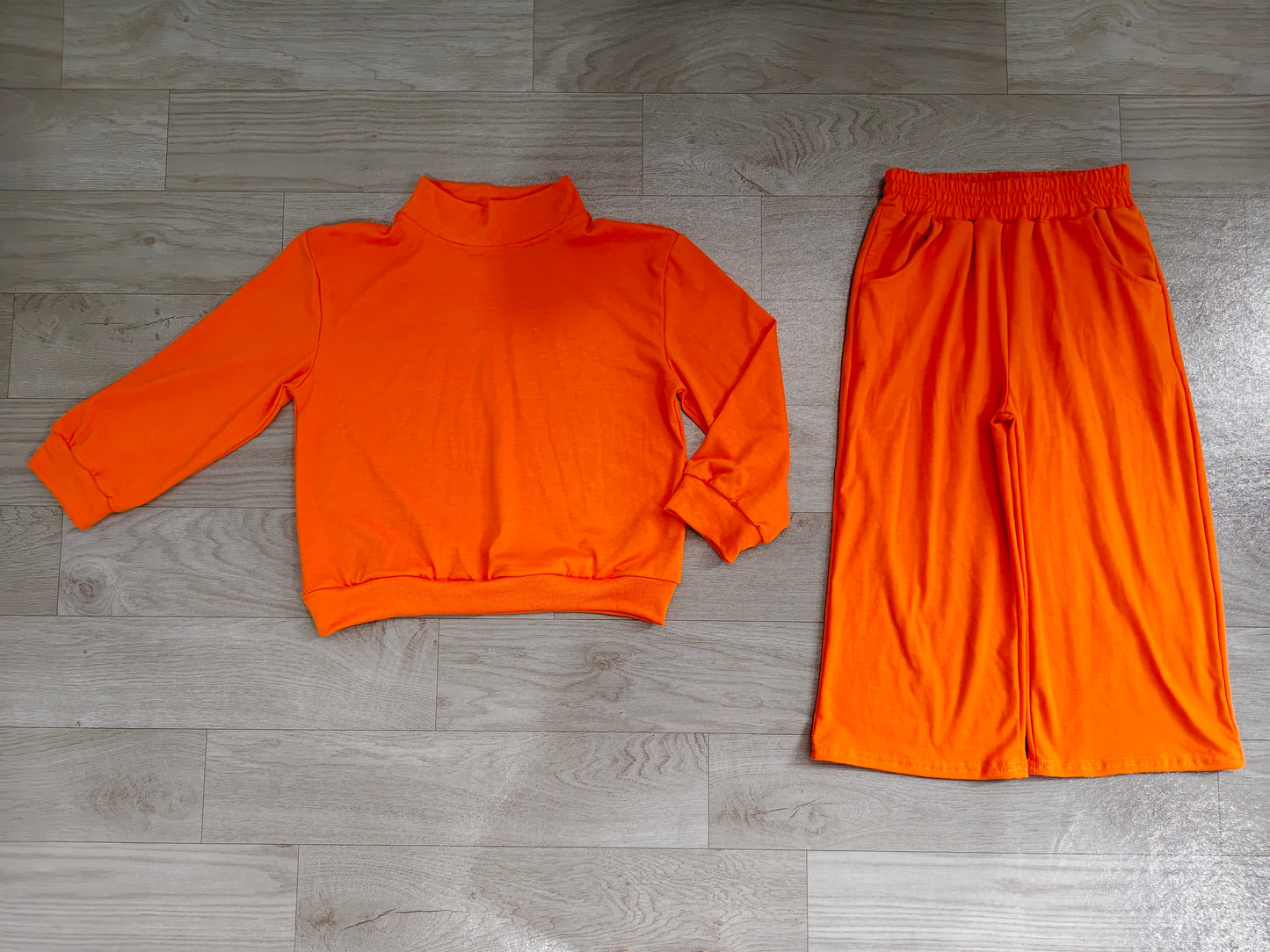 Pre order orange cotton long sleeve pants outfits