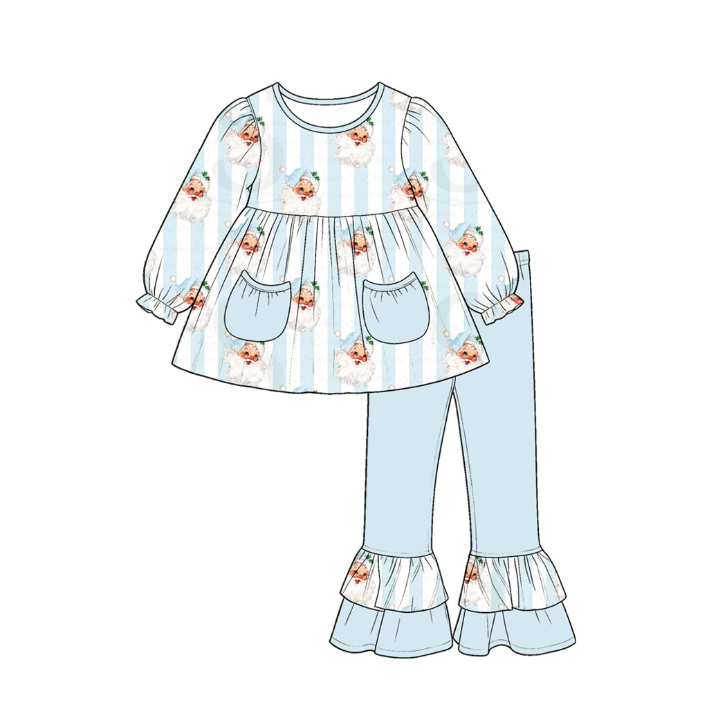 Pre order baby girl ruffle santa outfit